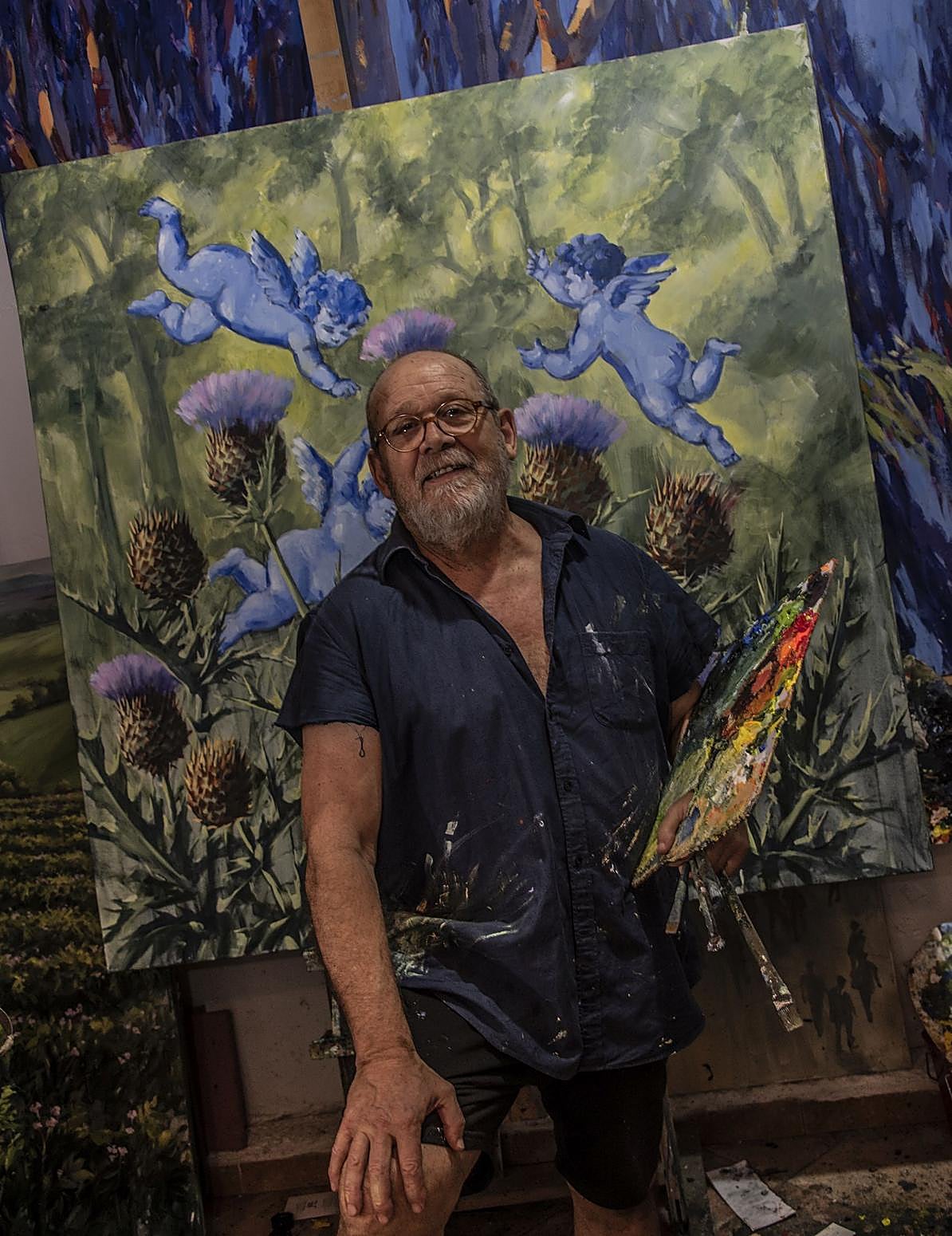 Ramón de Arcos, en su estudio.