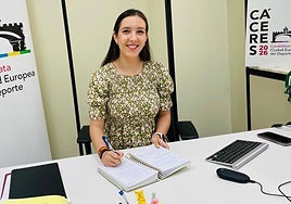 Noelia Rodríguez con su agenda veraniega.