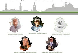 Cartel anunciador del Ayuntamiento jerezano con los premiados.