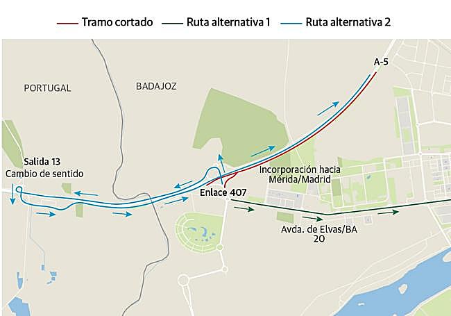 Croquis de estos dos nuevos cortes de tráfico a partir de este jueves.