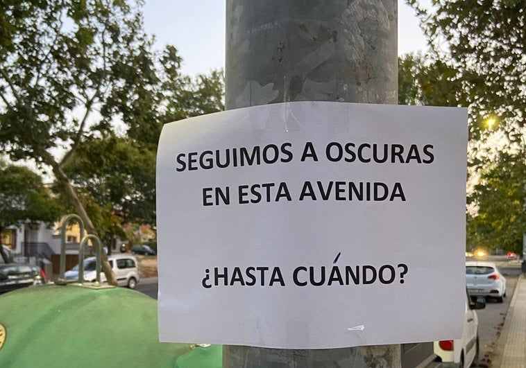 Analizan si hacen falta más farolas en la avenida de la Hispanidad de Cáceres ante las quejas vecinales