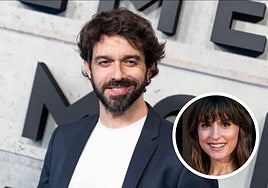 Alberto Amarilla en una imagen de sus redes sociales. A la derecha, Verónica Echegui