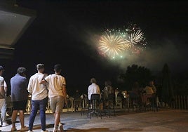 Fuegos artificiales para despedir la Feria de Mérida