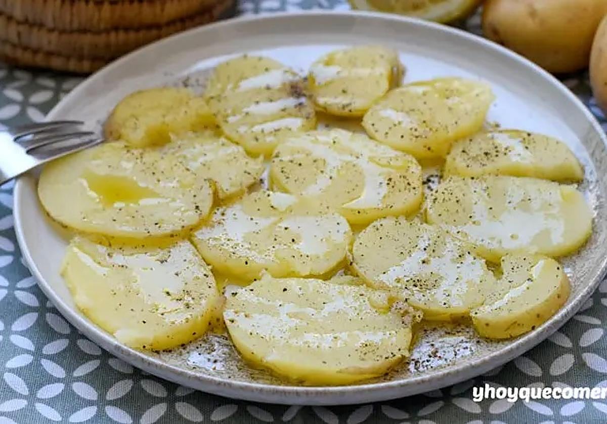 Receta de patatas cocidas