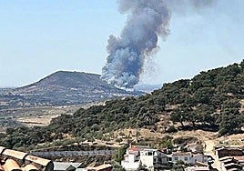 Incendio en Logrosán el pasado mes de septiembre de 2024.