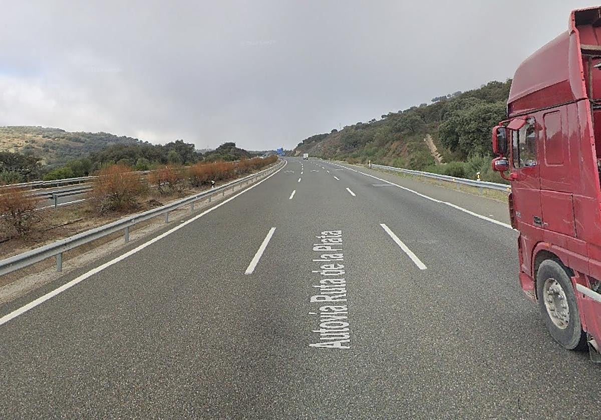 Autovía de la Plata, a la altura de Monesterio.