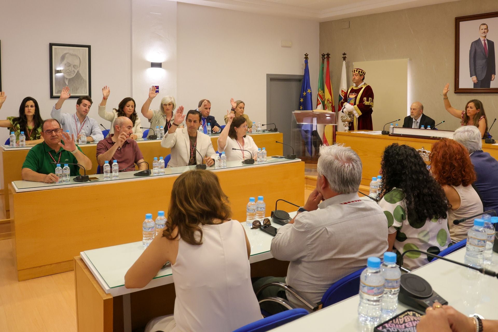 Sesión plenaria en la que tomó posesión como alcaldesa Elisabeth Medina.