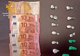 Droga intervenida por la Guardia Civil.