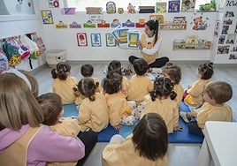 Niños en un centro infantil de Badajoz.