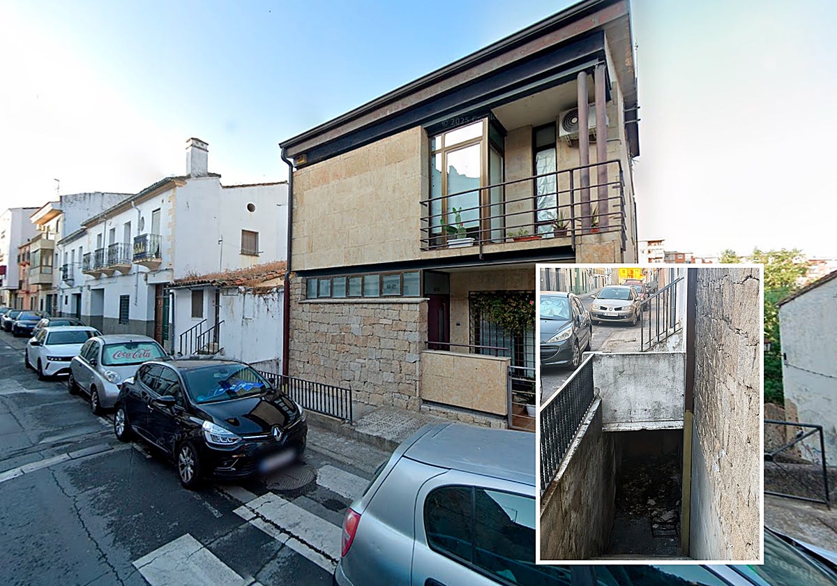 Lugar de las escaleras de Eulogio González donde se produjo el incendio.