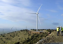 Parque eólico Merengue II en Plasencia, uno de los dos activos actualmente en Extremadura.