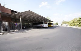 Exterior de la estación de autobuses de Don Benito.