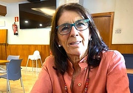 Lourdes Lacalle, en la cafetería del hotel Extremadura de Cáceres.