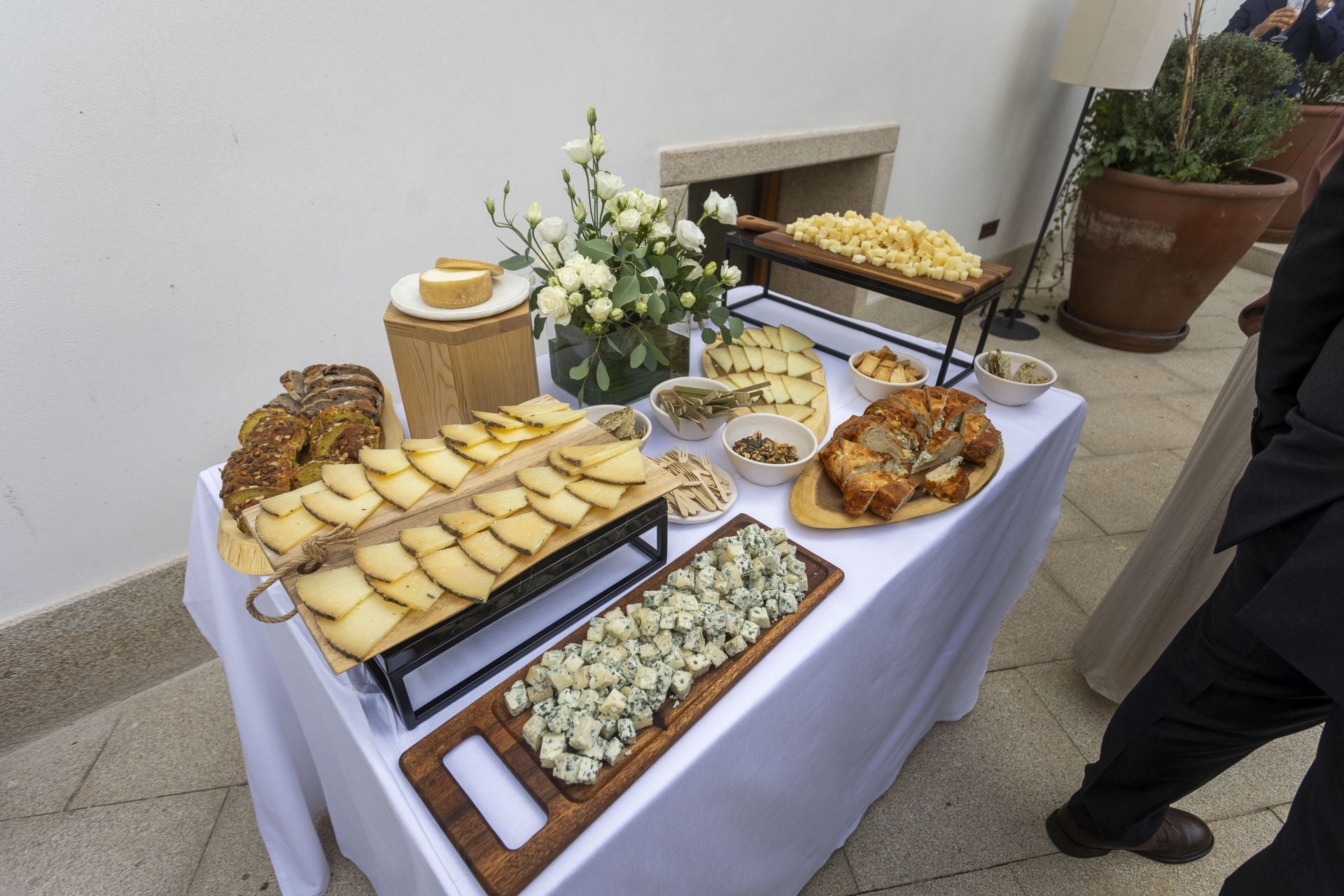 El queso y el jamón no faltaron en esta cita. 