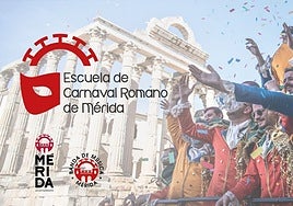 Cartel de la Escuela del Carnaval presentado por el Ayuntamiento de Mérida.