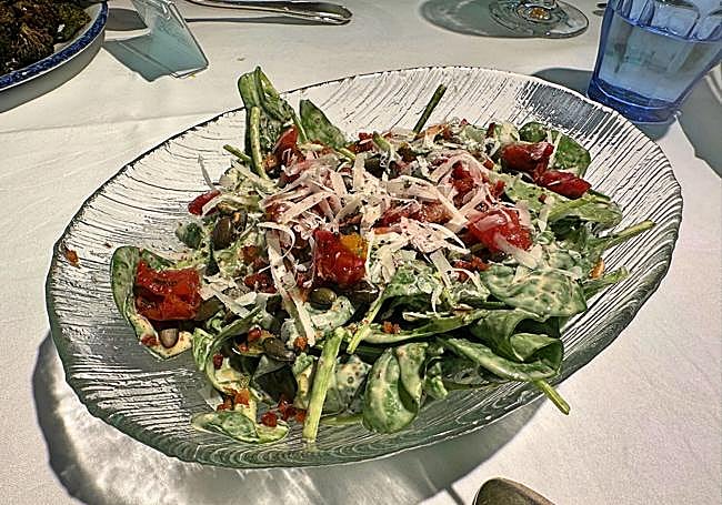 Ensalada de espinacas.