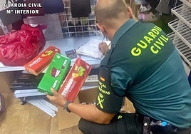 Trabajo de inspección de los agentes.