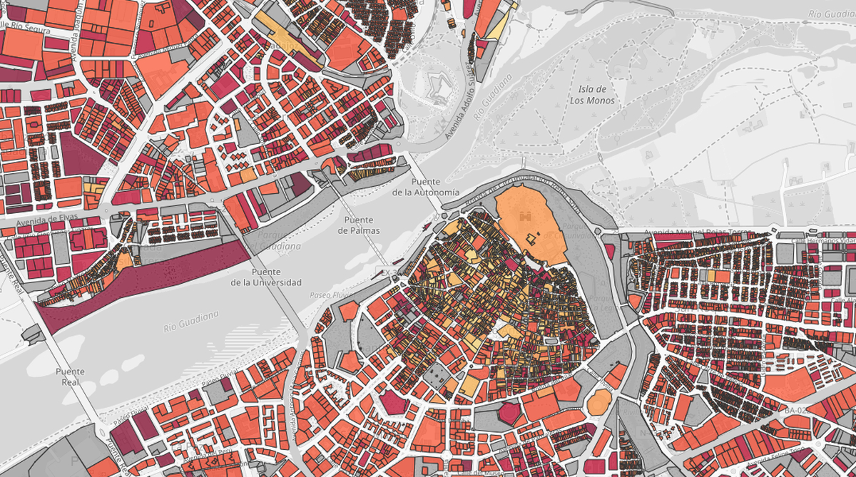 ¿En qué año se construyó tu edificio?: Así ha crecido Badajoz