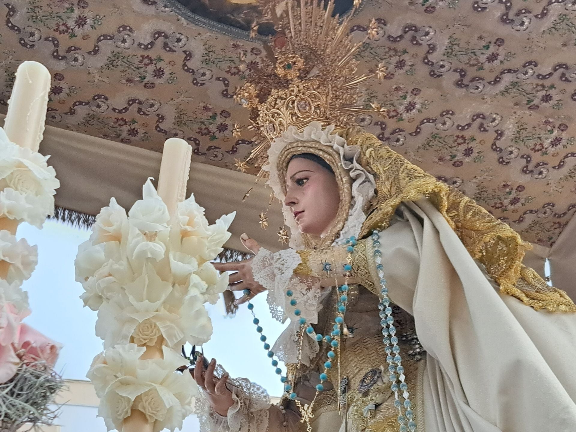 Jerez y la cofradía del Santísimo vibran con la Virgen de la Paz en su histórica procesión extraordinaria