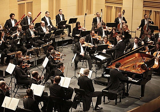 La Orquesta de Extremadura, durante uno de sus conciertos.
