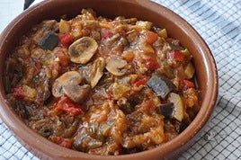 Pisto con champiñones