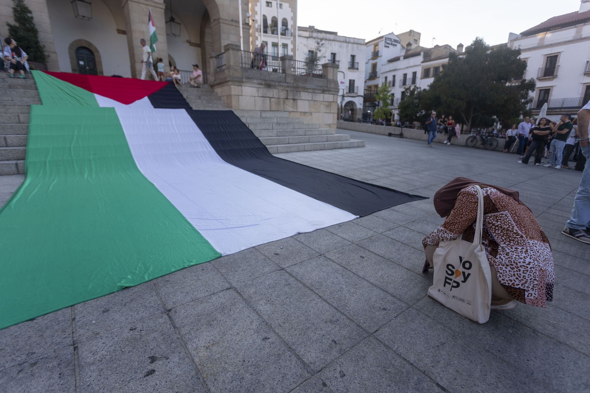 Protesta en Cáceres por la detención de la Flotilla