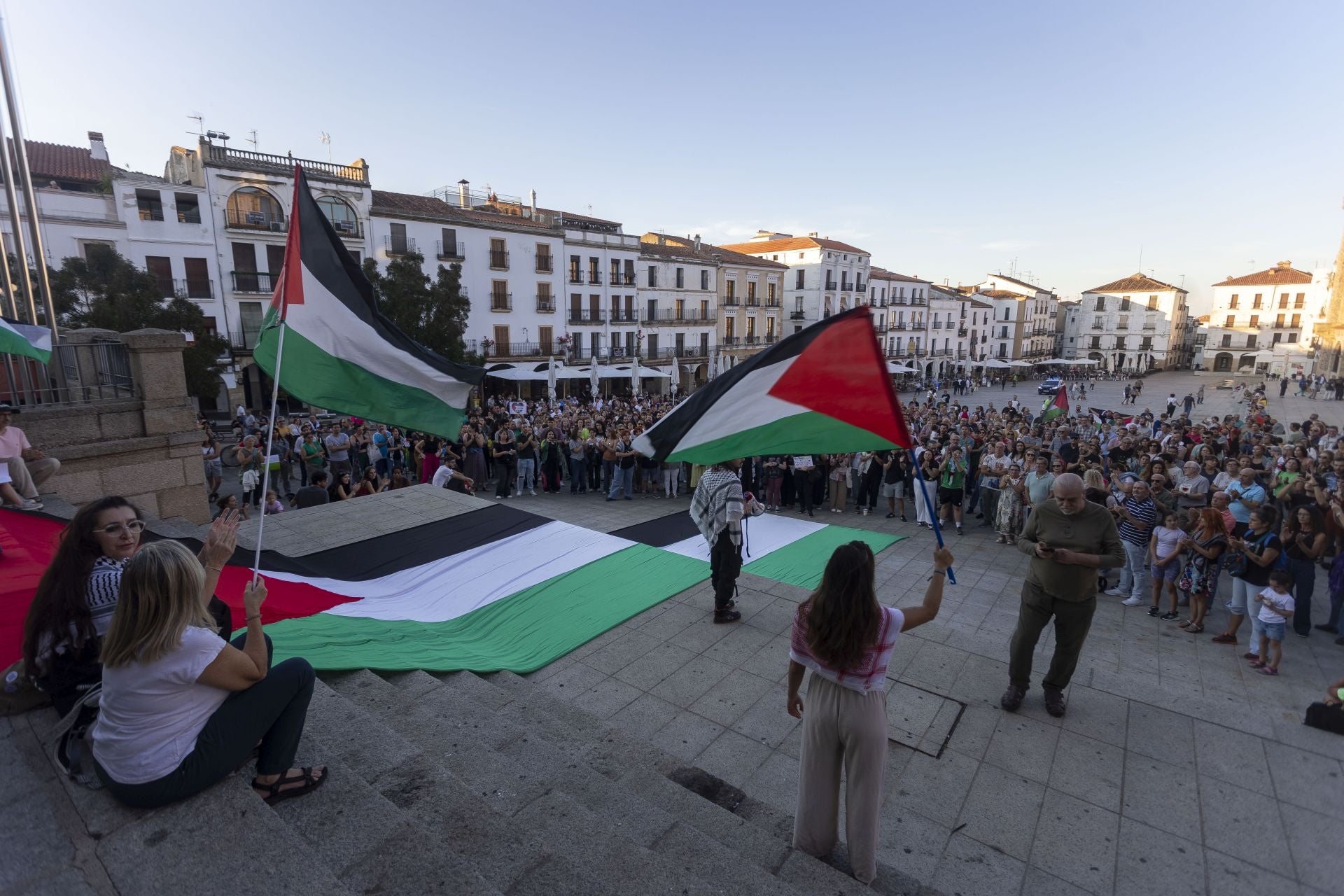 Protesta en Cáceres por la detención de la Flotilla