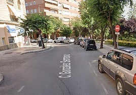 Lugar en el que ha tenido lugar el accidente entre un coche y una moto.