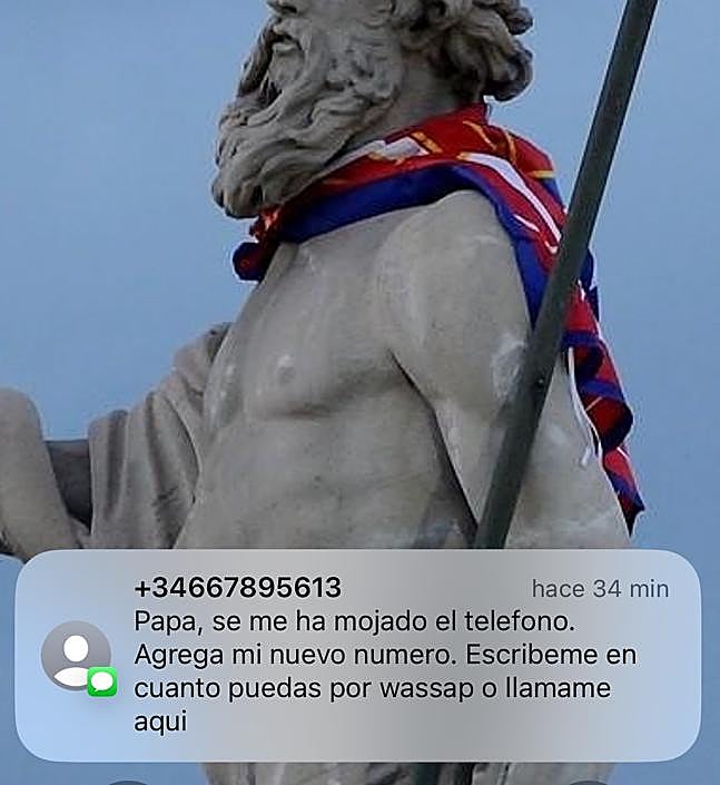 Ejemplo de un mensaje que busca hacerse con los datos personales de la víctima