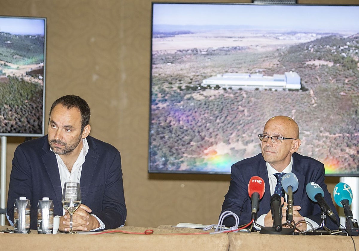 David Valls y Ramón Jiménez, directivos de Extremadura New Energies afectados por los recortes.