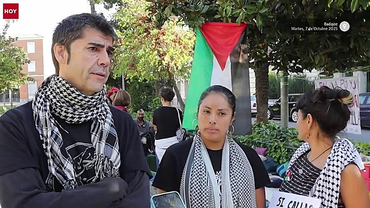 Acampados por Gaza en Badajoz: «Lo hacemos por humanidad, por los palestinos masacrados»