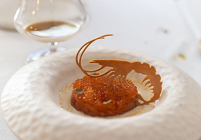 Tartar de gambas.