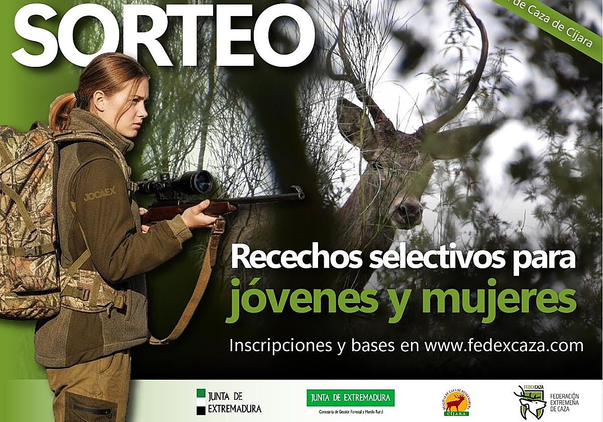 Cartel del sorteo de caza.