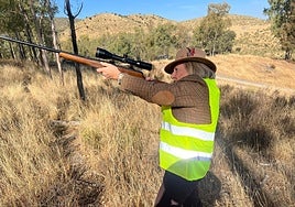 Una de las participantes en la montería de Azuaga.