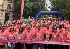 Salida de la Marcha Rosa desde la avenida de España.