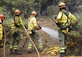 Bomberos del Infoex en una imagen de archivo.