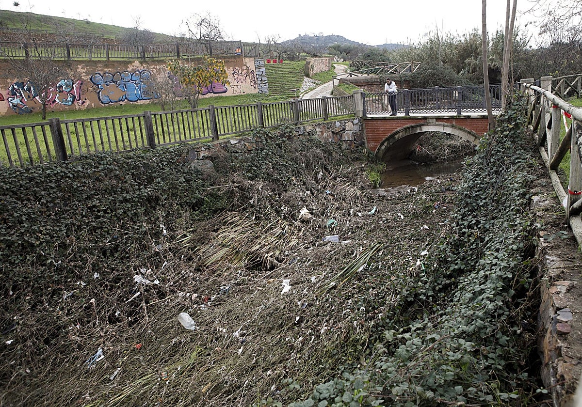 Suciedad acumulada en la Ribera del Marco en una imagen de 2022.