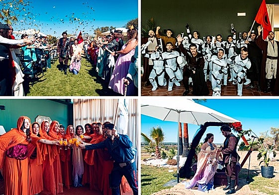Una boda de otra galaxia: dos pacenses se casan al estilo Star Wars