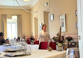 Comedor del restaurante Doña Mariana en la hospedería Mirador de Llerena.