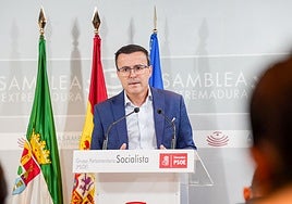 Miguel Ángel Gallardo, secretario general del PSOE de Extremadura.