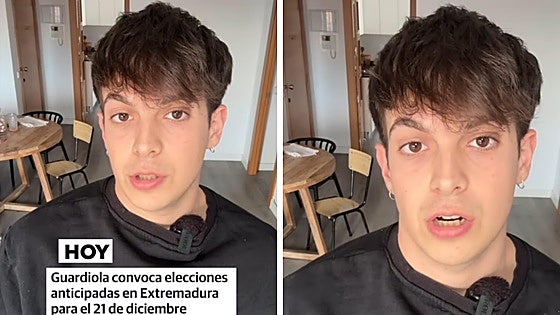 El demoledor discurso del 'influencer' Helio Roque ante las elecciones en Extremadura