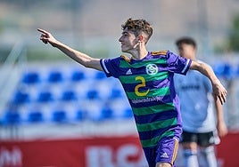 Celebración extremeña de un tanto en el último partido de la primera fase del Nacional.