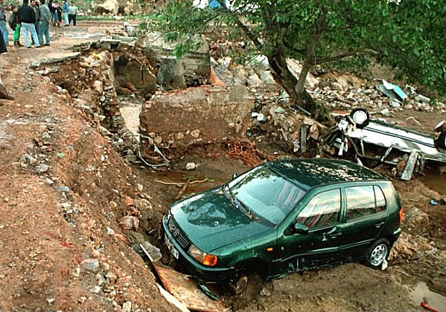 Imagen de la riada de Badajoz.
