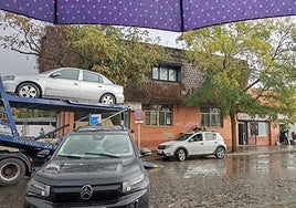 El entorno de la estación sufrió los efectos de la intensa lluvia de esta mediodía.