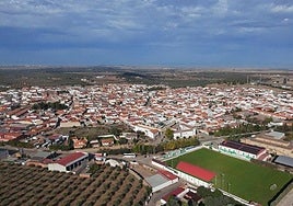 Vista aérea de Valverde de Leganés.
