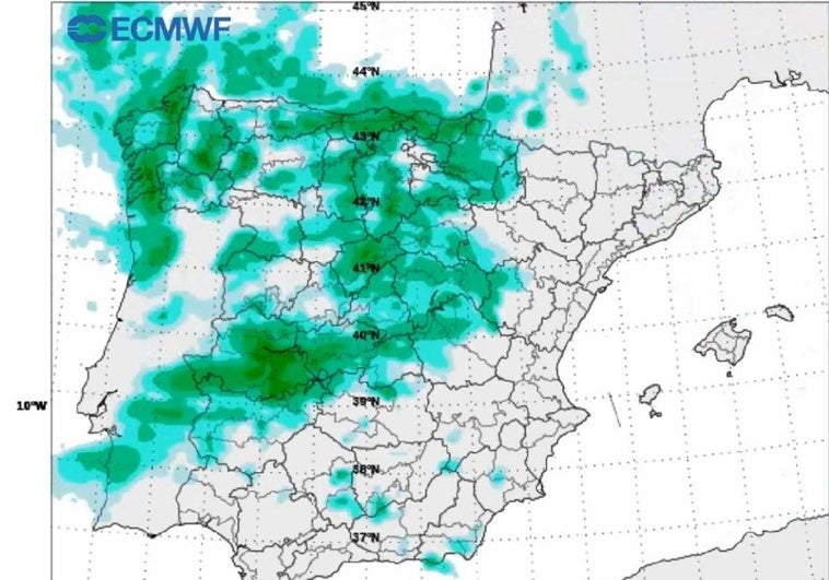 Un nuevo frente frío dejará lluvia y viento este viernes en Extremadura