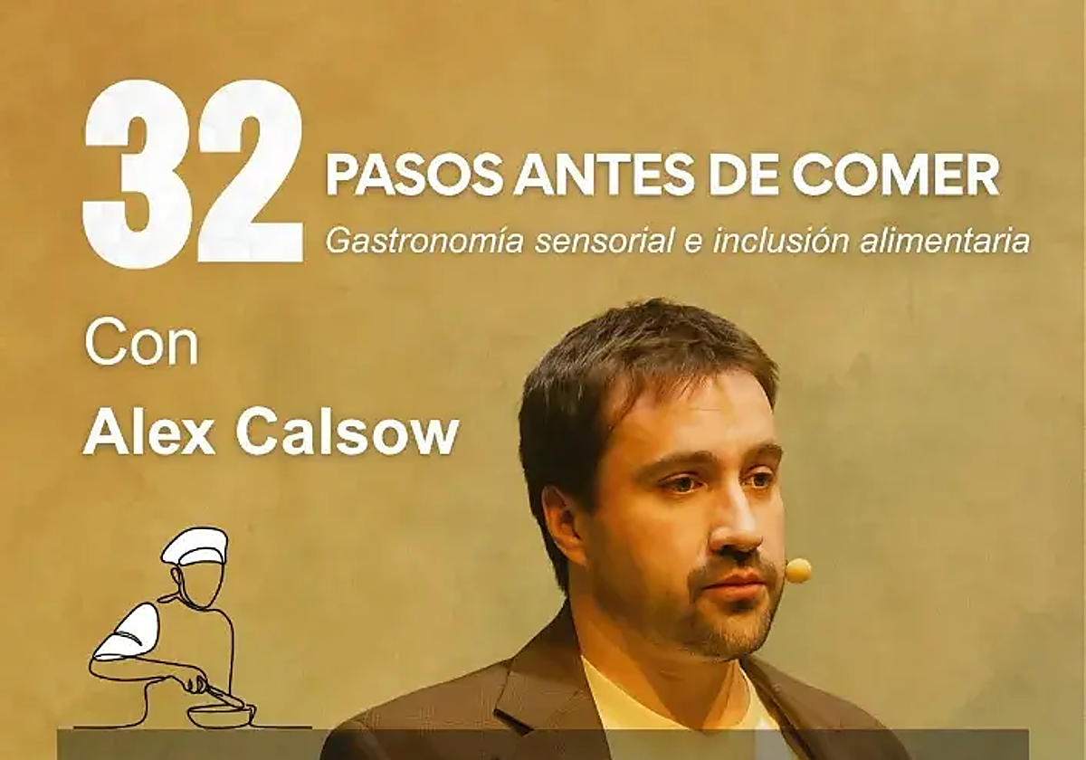 Cartel anunciador del taller que va a ofrecer Alexander Calsow.