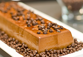 Flan de chocolate negro