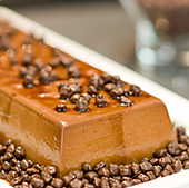 Flan de chocolate negro