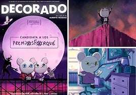 Portada de 'Decorado' y distintos 'frames' del largometraje